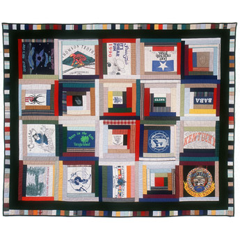 Dan's T-shirt quilt, front