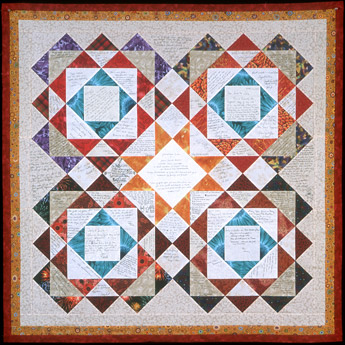 Justin & Julia's wedding quilt, front