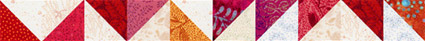 a single row of quilt squares